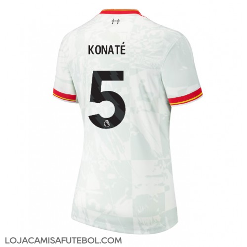 Camisa de Futebol Liverpool Ibrahima Konate #5 Equipamento Alternativo Mulheres 2024-25 Manga Curta